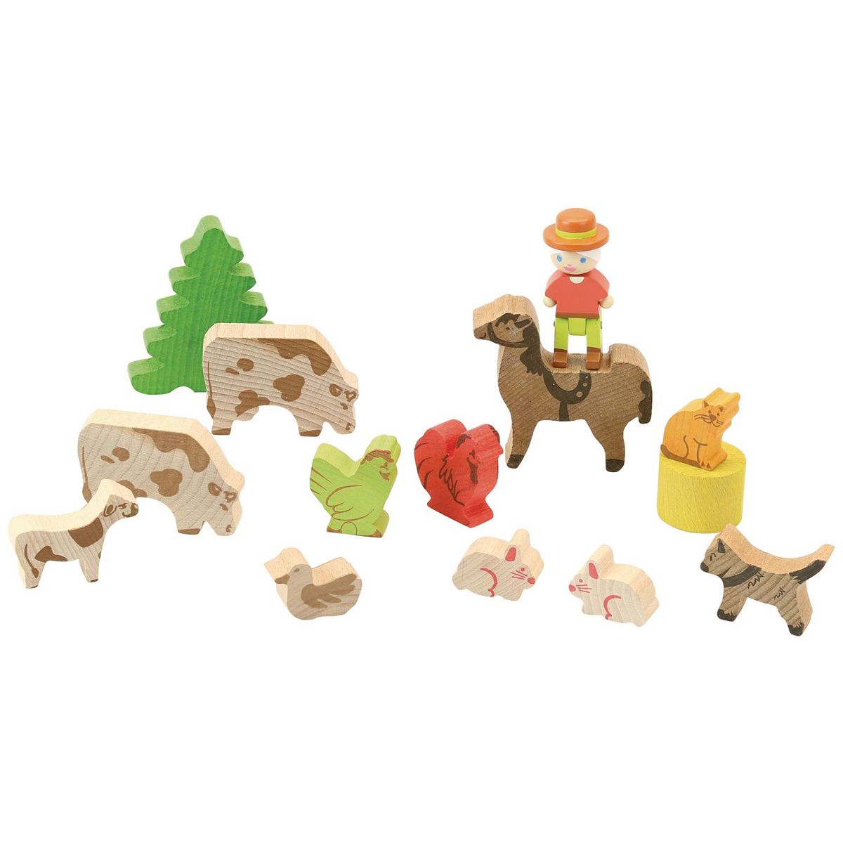 JEUJURA Jeu de construction - Ma première petite ferme - 80 pièces 