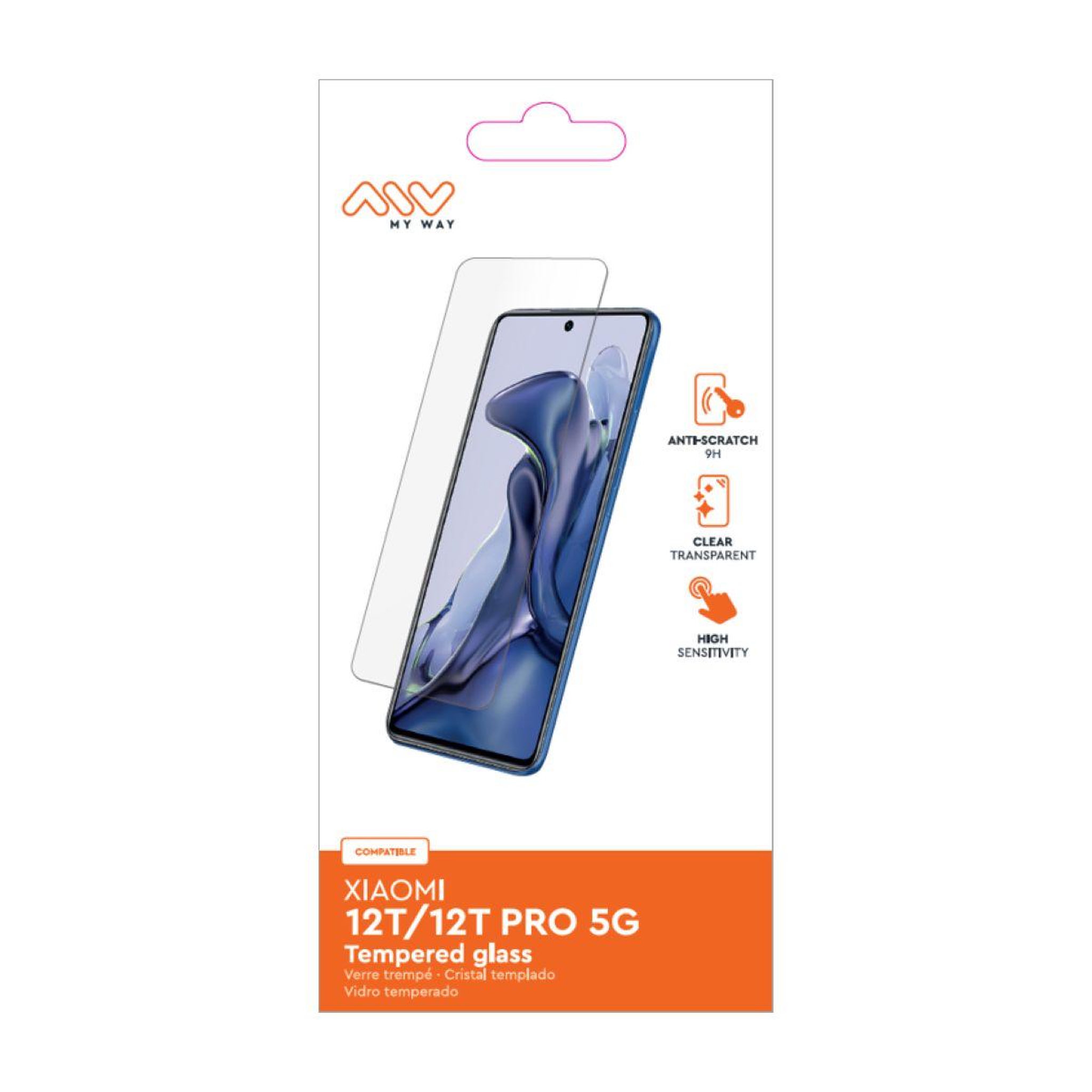 Voir la diapositive 2 : MYWAY Protège écran Xiaomi 12T/12T Pro 5G Verre trempé
