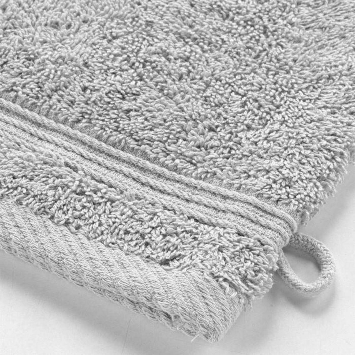 Paris Prix Lot de 2 Gants de Toilette  Tendresse  15x21cm Gris Perle