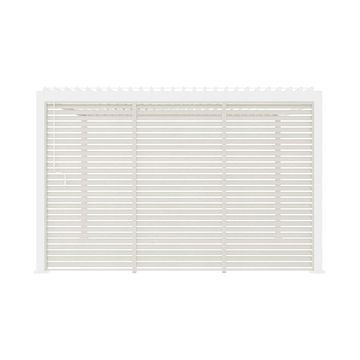 SWEEEK Lot de 3 persiennes 130cm pour pergola bioclimatique aluminium 4x3m Triomphe