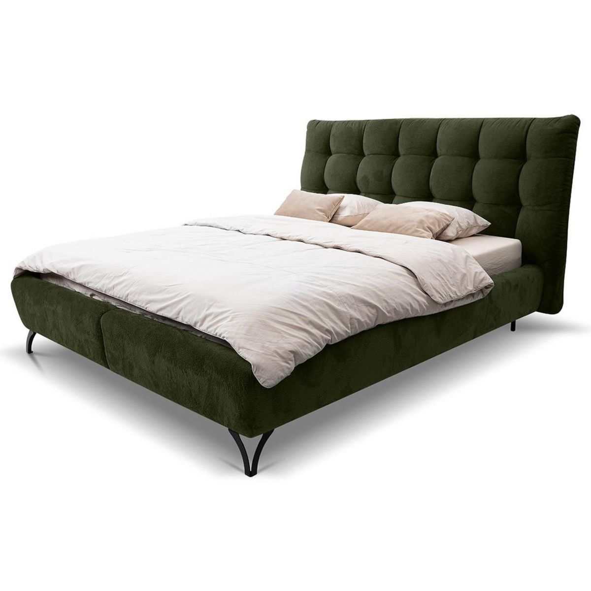 LISA DESIGN Sohan - lit coffre - 140x200 - en tissu bouclette - sommier inclus