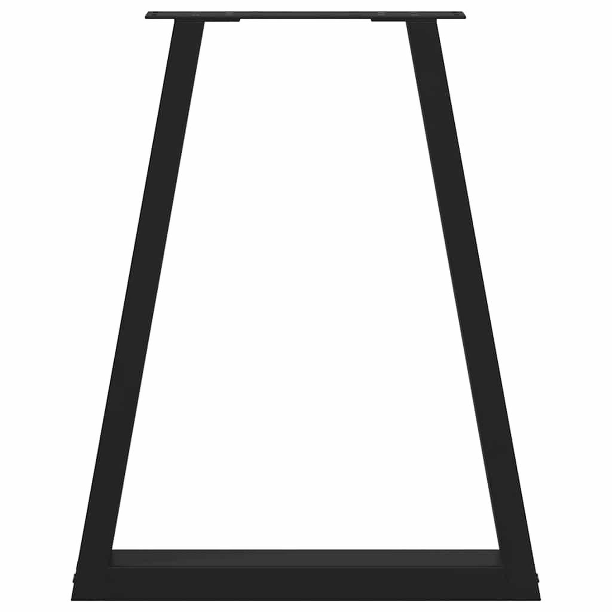 Voir la diapositive 5 : VIDAXL Pieds de table basse forme de V 2 pcs noir 60x(72-73) cm acier