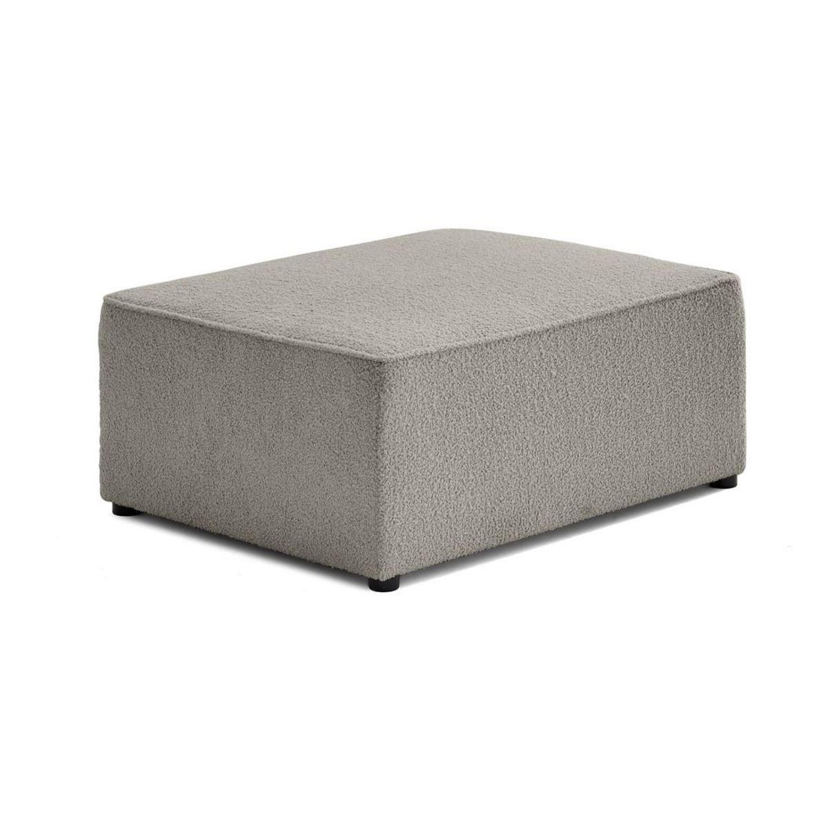BEST MOBILIER Topaze - pouf - en tissu bouclette