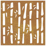 Voir la diapositive 4 : VIDAXL Decoration murale jardin 55x55 cm acier corten design bambou