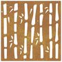 Voir la diapositive 4 : VIDAXL Decoration murale jardin 55x55 cm acier corten design bambou
