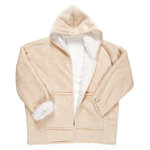 Paris Prix Plaid Sweat à Capuche  Fermeture  85x118cm Beige