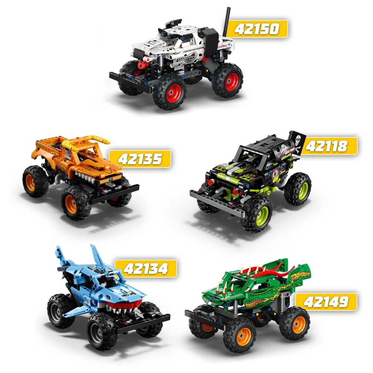 LEGO Technic 42149 Monster Jam Dragon, Jouet Monster Truck pour Racing, Voiture de Course, VTT, Cascadeur Tout-Terrain