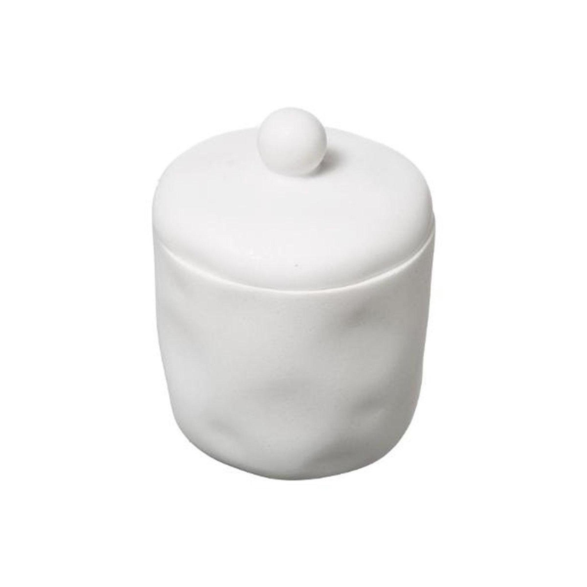 Voir la diapositive 1 : FIVE Pot à Coton Design  Indonésie  12cm Blanc