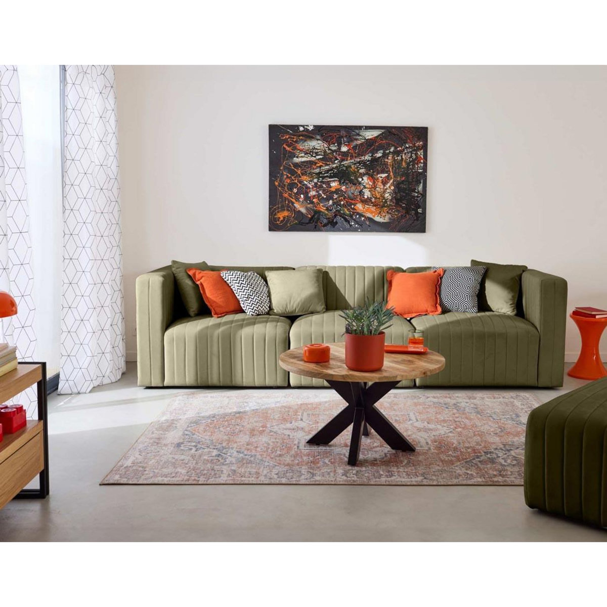 LISA DESIGN Nova - canapé modulable 3 places - en velours