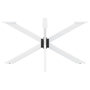 Voir la diapositive 3 : VIDAXL Pied de table a manger forme d'araignee blanc 150x78x(72-73) cm