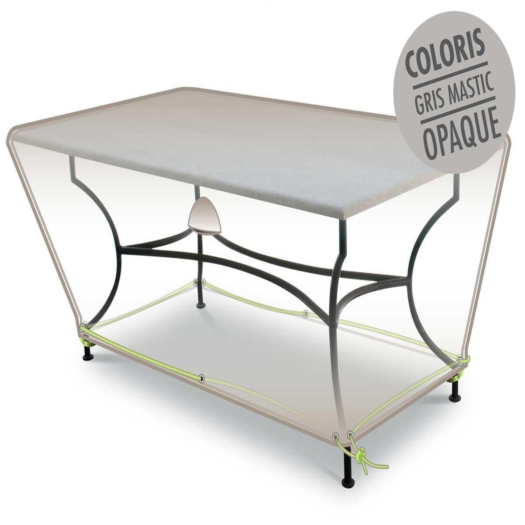 Voir la diapositive 1 : Jardiline Housse de protection Cover Line pour table rectangulaire 6-8 personnes - 260 x 100 x 50 cm