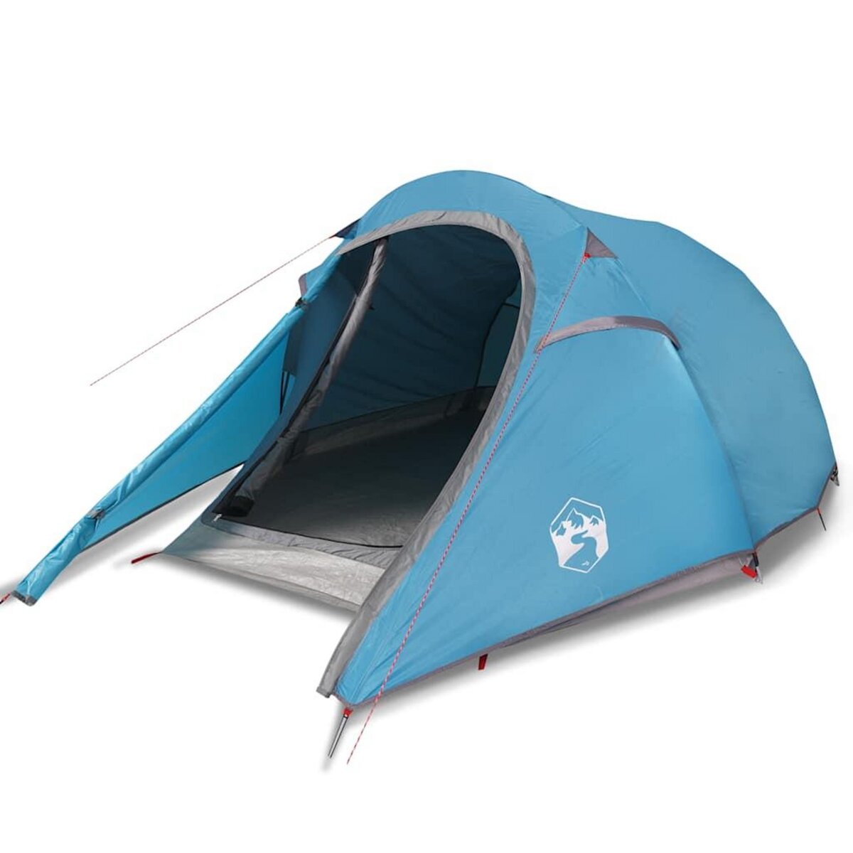 VIDAXL Tente de camping tunnel 3 personnes bleu impermeable