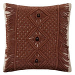 ATMOSPHERA Coussin Déco Macramé  Alicante  40x40cm Marron