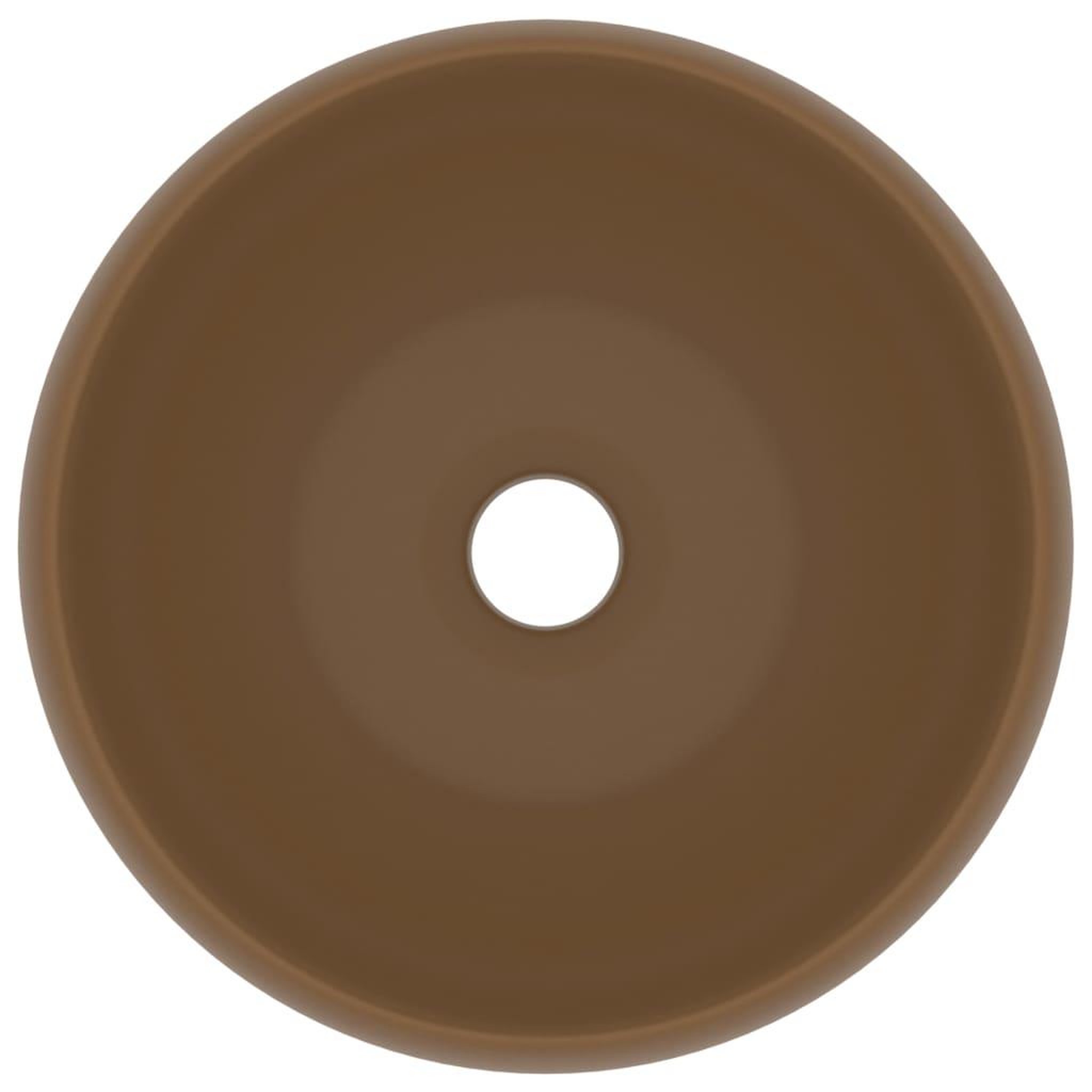 Voir la diapositive 3 : VIDAXL Lavabo rond de luxe Creme mat 40x15 cm Ceramique