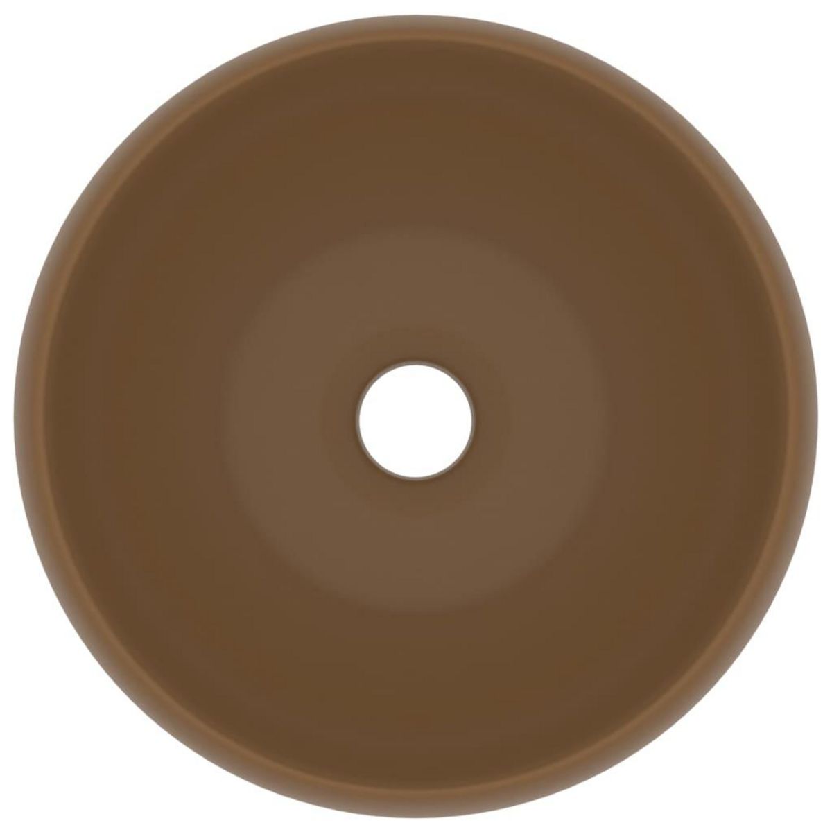 VIDAXL Lavabo rond de luxe Creme mat 40x15 cm Ceramique