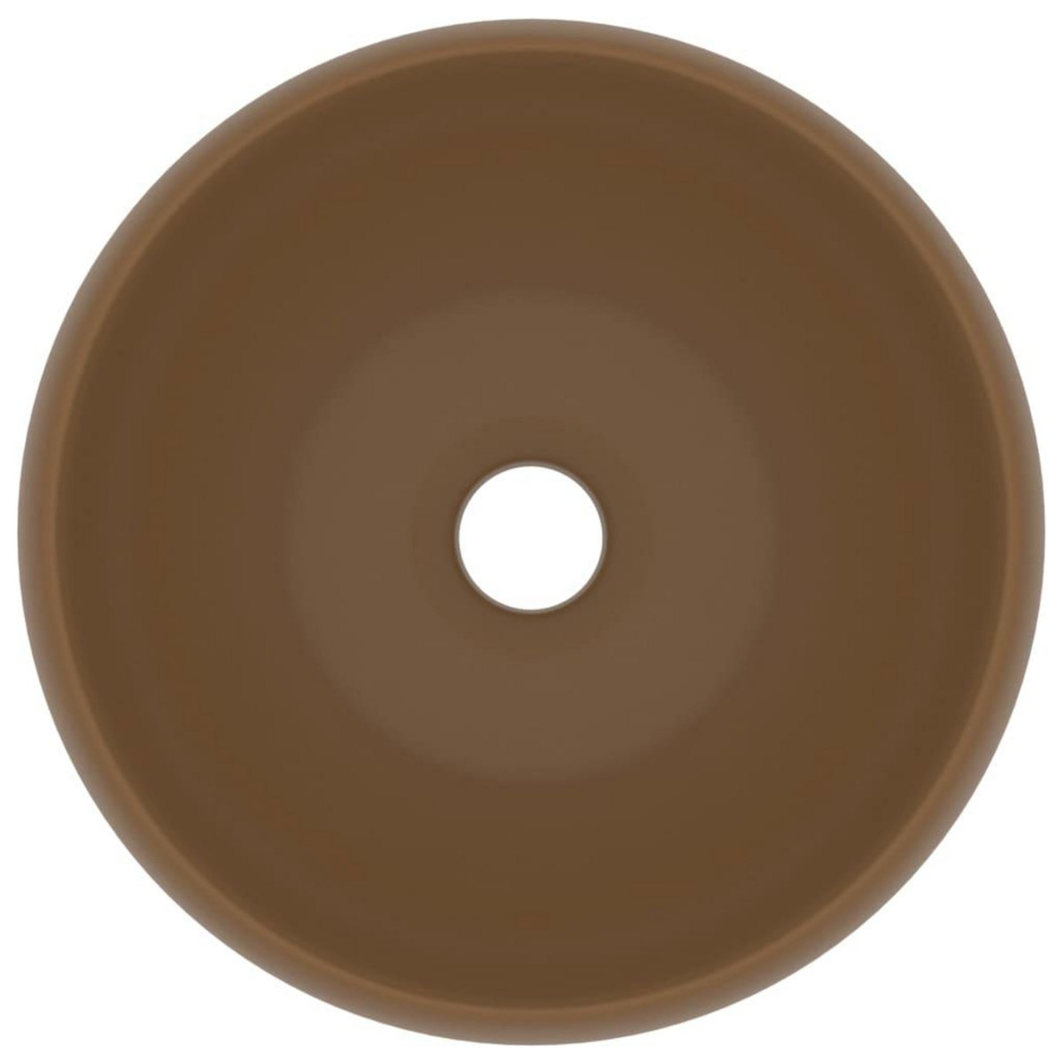 VIDAXL Lavabo rond de luxe Creme mat 40x15 cm Ceramique