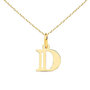 Voir la diapositive 1 : L'ATELIER D'AZUR Collier - Pendentif Lettre  D  Or 750/1000 - Chaine Dorée