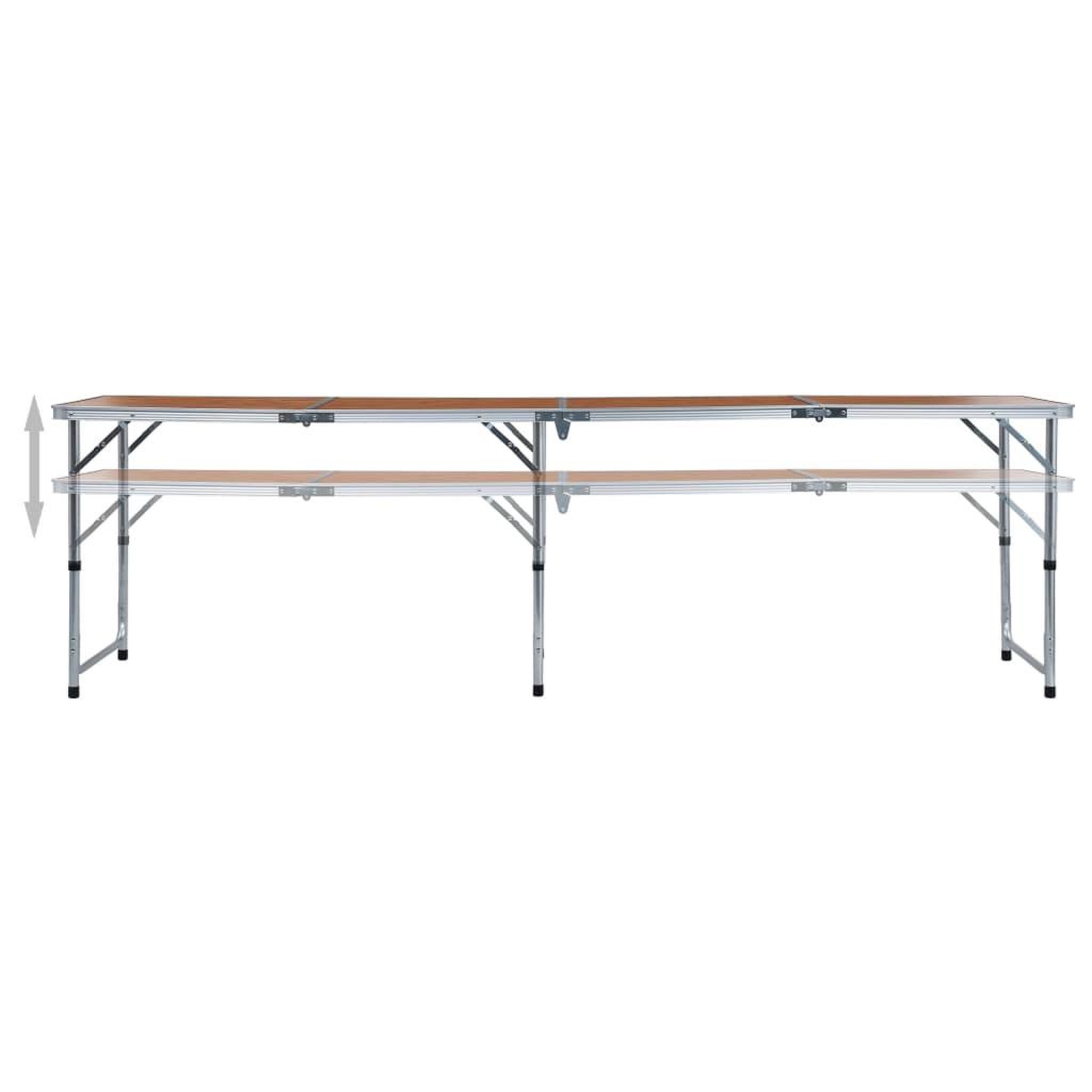 Voir la diapositive 4 : VIDAXL Table pliable de camping Aluminium 240x60 cm