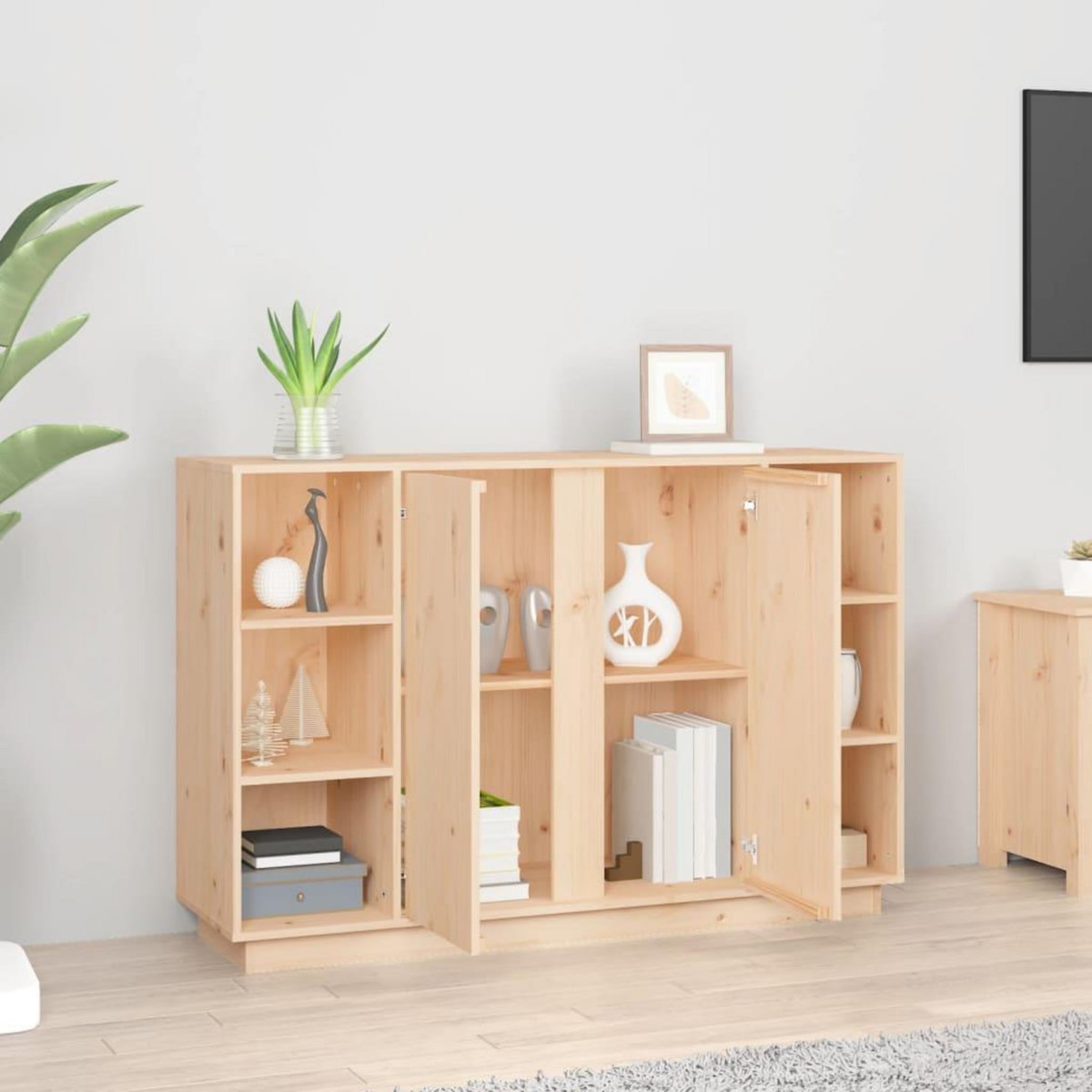 VIDAXL Buffet 120x35x80 cm Bois massif de pin