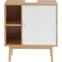 Voir la diapositive 3 : Meuble de salle de bain sous-vasque 2 niches et 1 porte L60cm QUARTEIRA