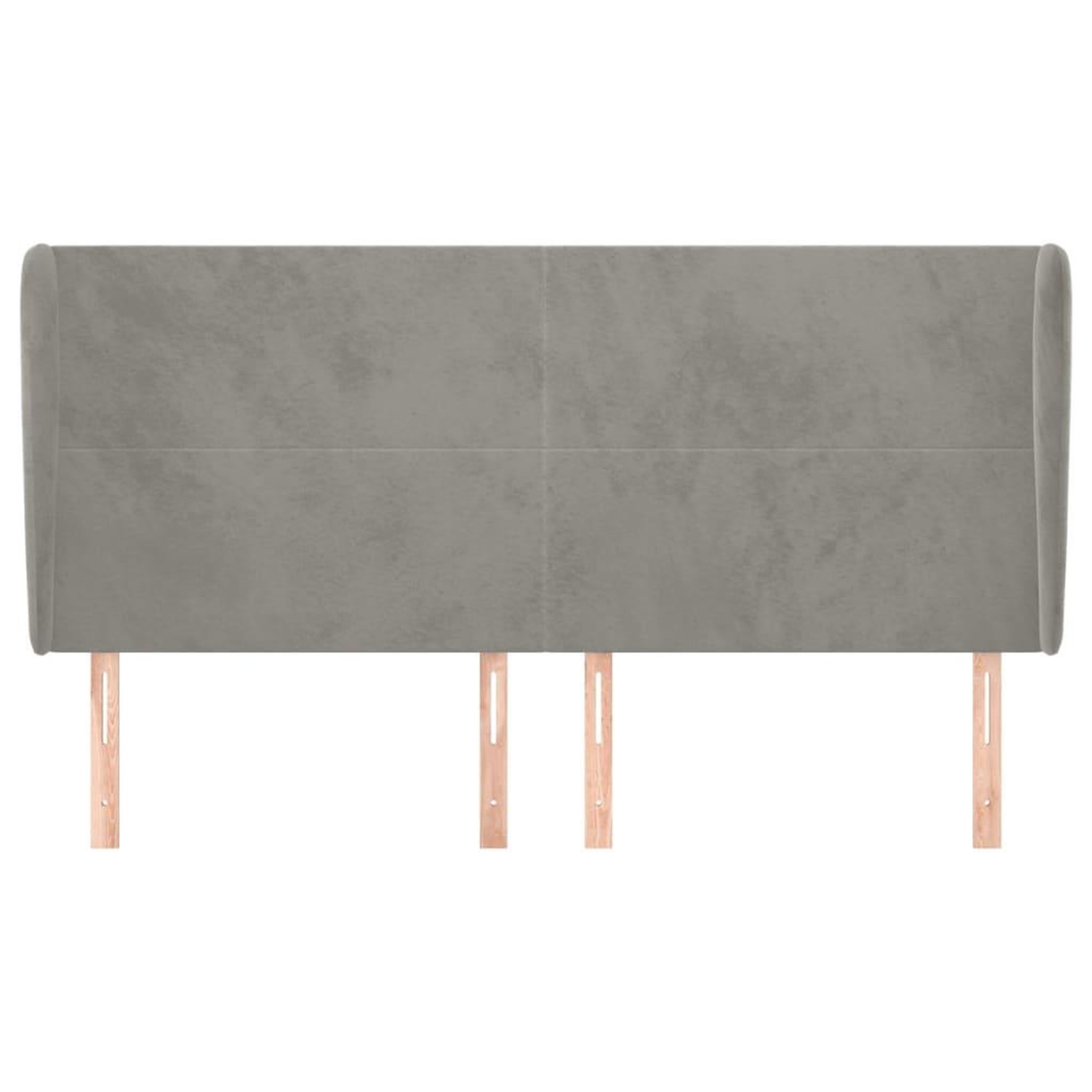 Voir la diapositive 3 : VIDAXL Tete de lit avec oreilles Gris clair 163x23x118/128 cm Velours