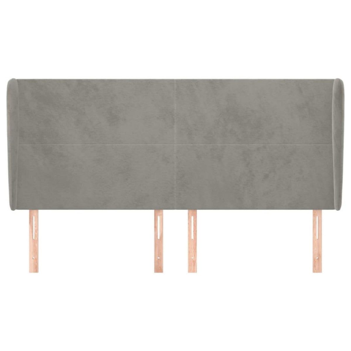 VIDAXL Tete de lit avec oreilles Gris clair 163x23x118/128 cm Velours