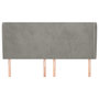 Voir la diapositive 3 : VIDAXL Tete de lit avec oreilles Gris clair 163x23x118/128 cm Velours