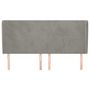 Voir la diapositive 3 : VIDAXL Tete de lit avec oreilles Gris clair 163x23x118/128 cm Velours