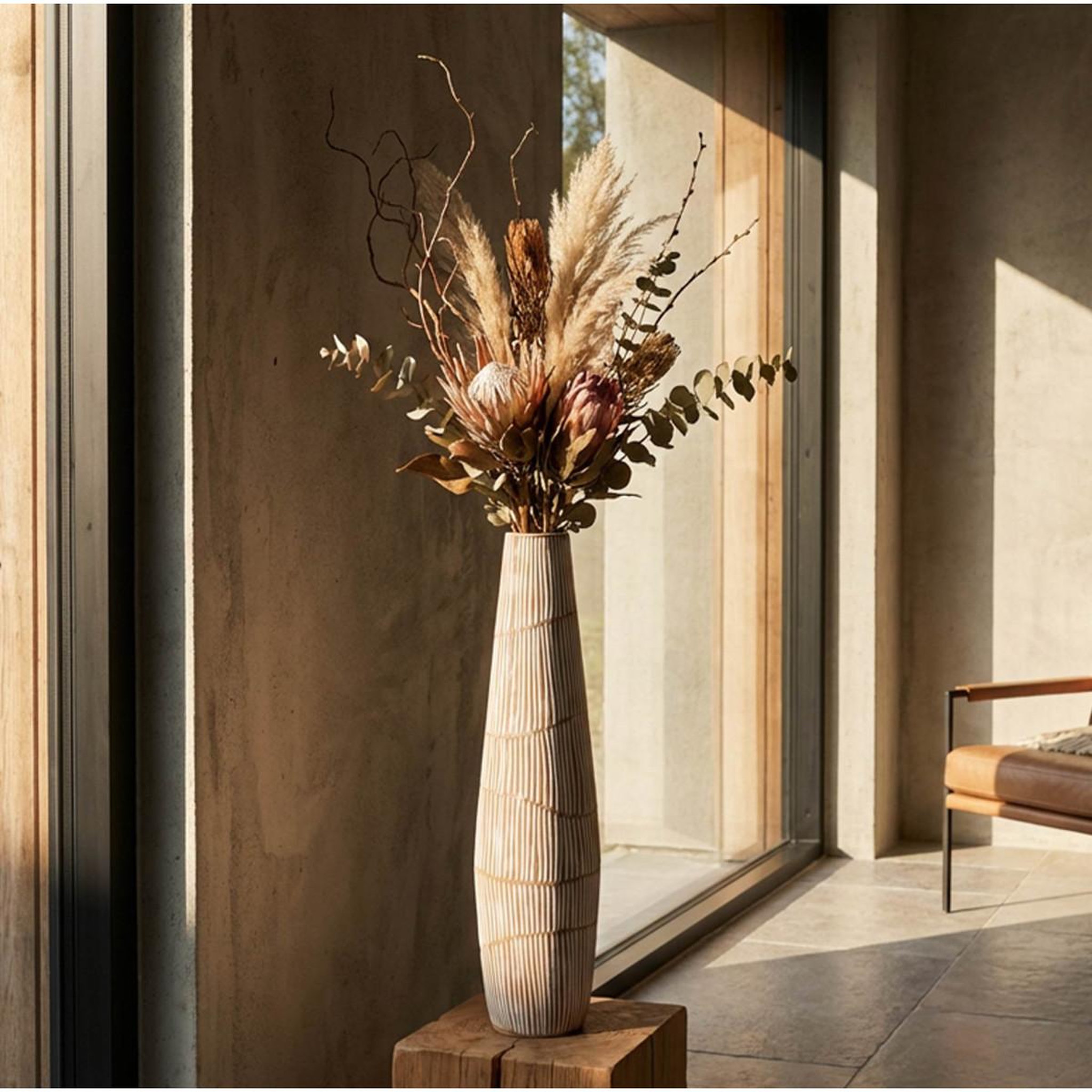 Voir la diapositive 5 : Paris Prix Vase design  hanoi  68cm naturel
