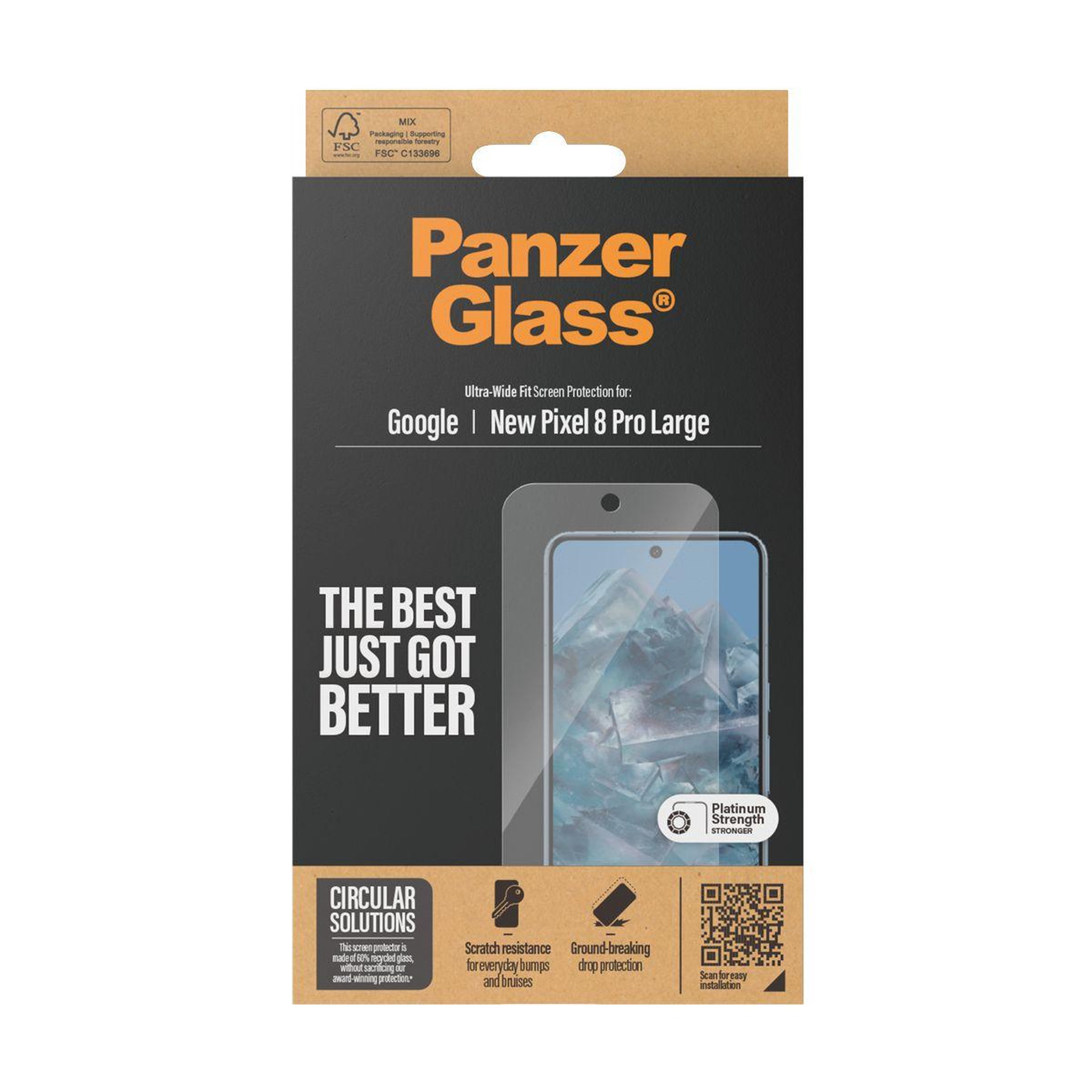 Voir la diapositive 3 : PANZERGLASS Protège écran google pixel 9 pro xl uwf