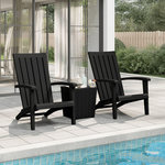 VIDAXL Chaises de jardin Adirondack lot de 2 noir polypropylene
