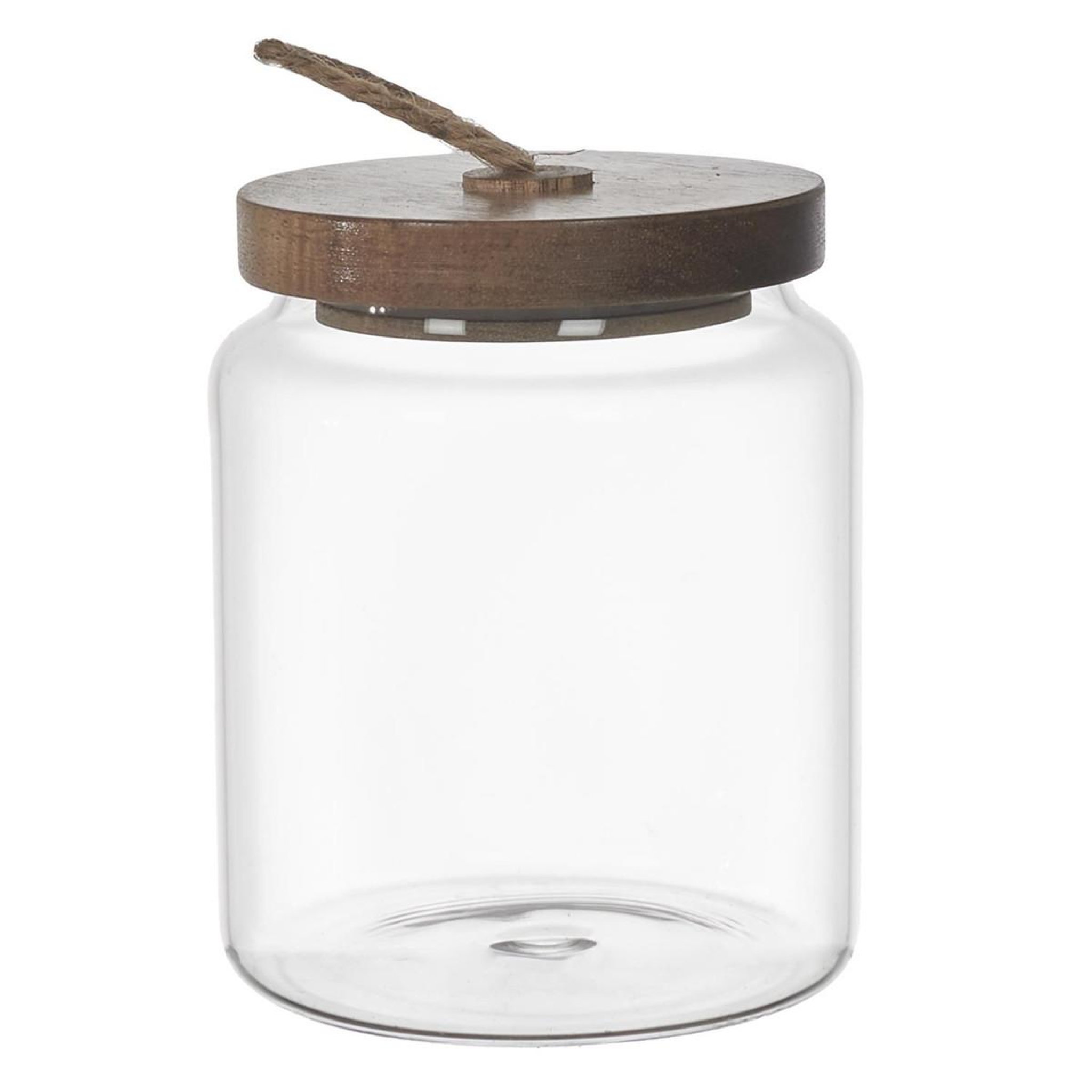 The Home Deco Factory Bocal de conservation  acacia  0,55l transparent