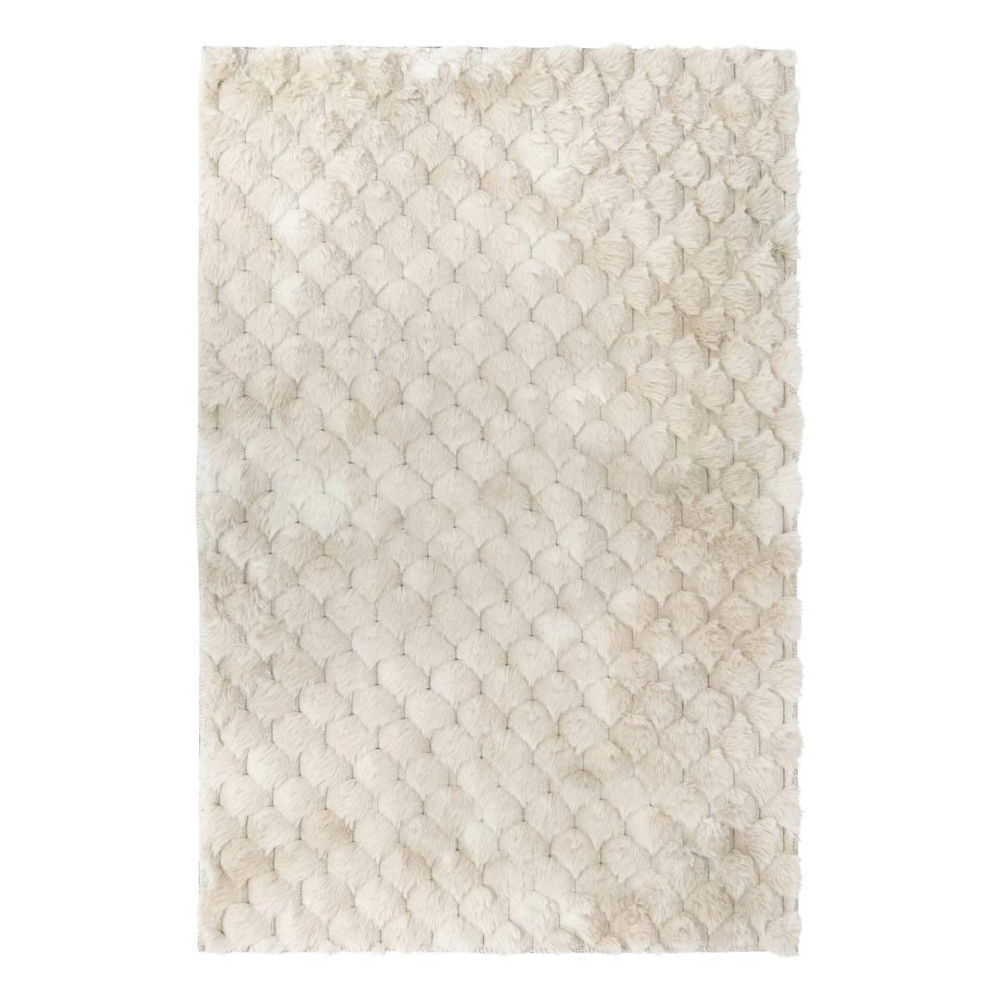 ATMOSPHERA Tapis imitation fourrure  adriel  60x90cm beige