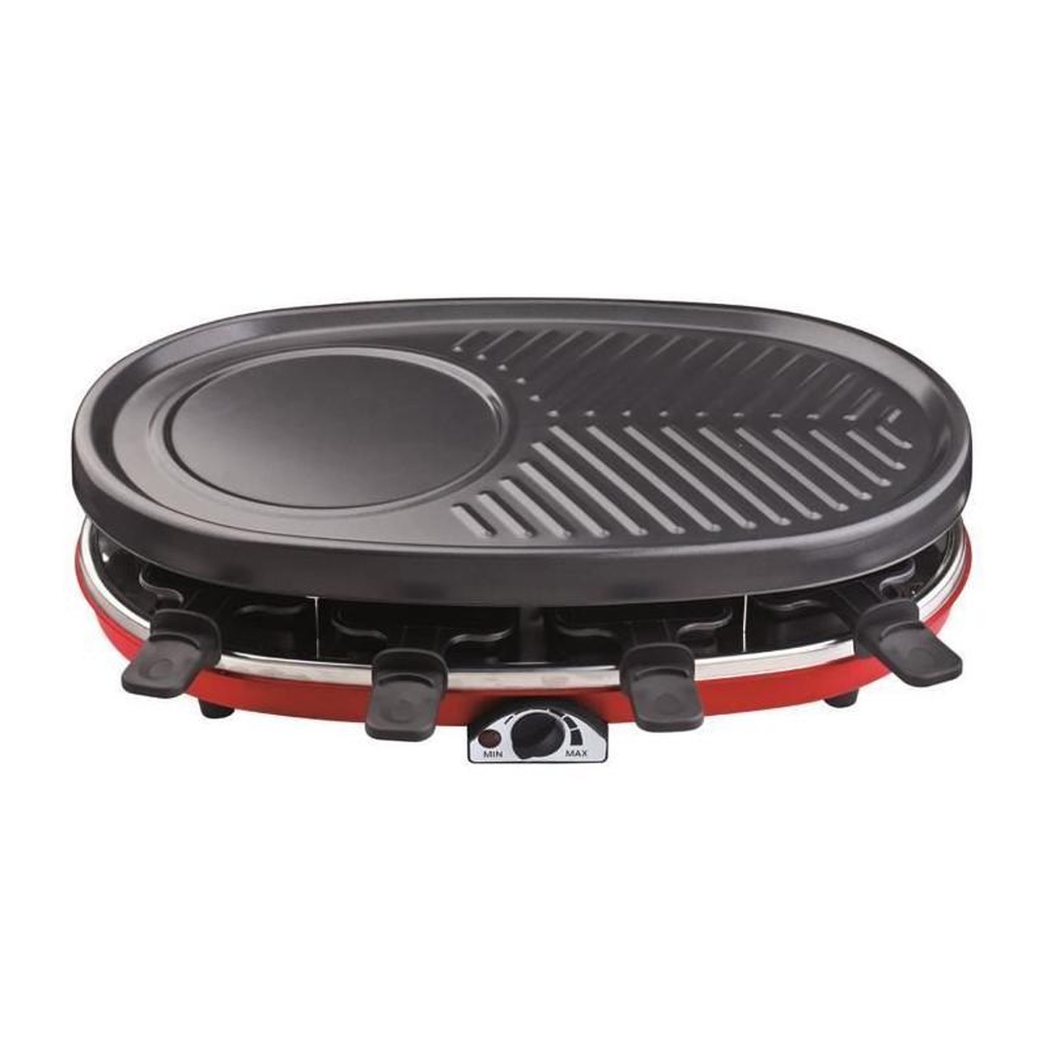 Voir la diapositive 2 : HKOENIG H.KoeNIG RP418 Appareil a raclette 8 personnes - Rouge