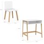 Voir la diapositive 4 : ID MARKET Ensemble bureau + 1 chaise enfant ANATOLE avec niche blanc et bois