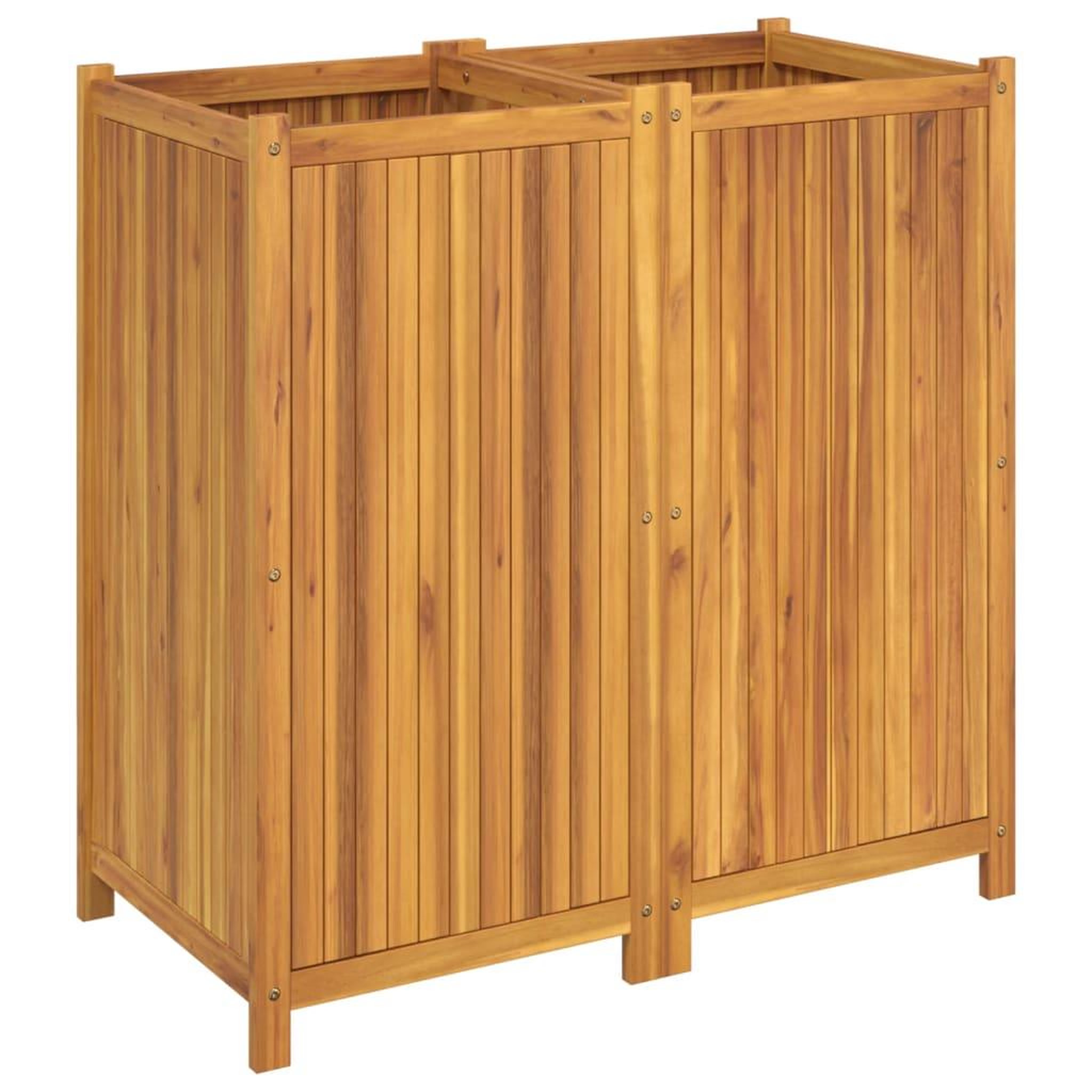 Voir la diapositive 5 : VIDAXL Jardiniere avec doublure 100x50x100 cm bois massif d'acacia