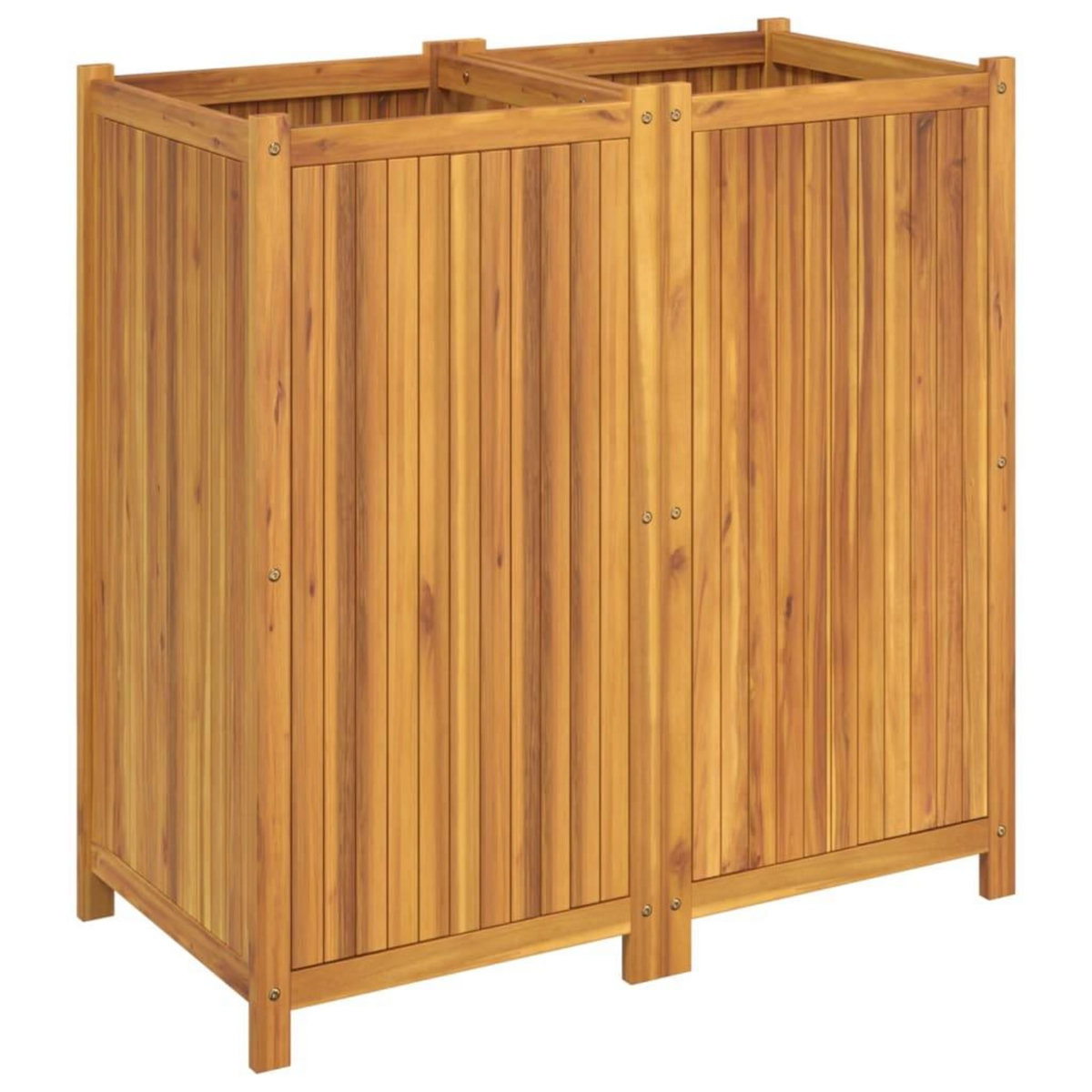 VIDAXL Jardiniere avec doublure 100x50x100 cm bois massif d'acacia
