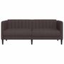 Voir la diapositive 4 : VIDAXL Canape a 2 places marron fonce tissu