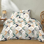 Home collection Parure housse de couette malte marine. Coloris disponibles : Gris