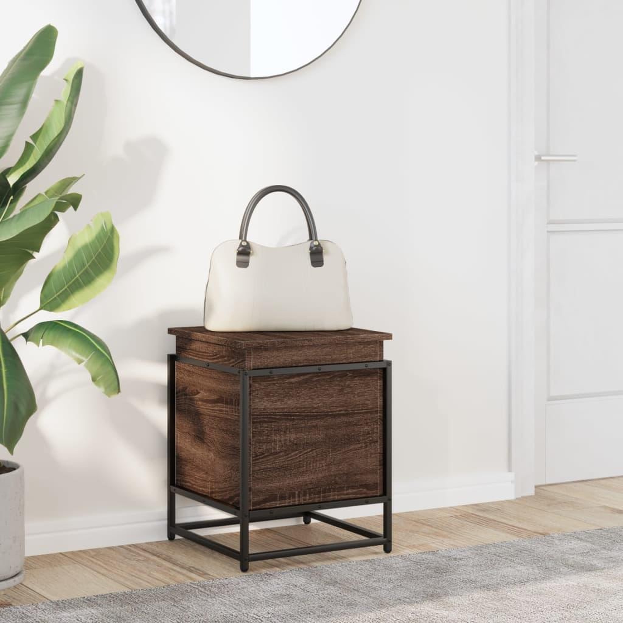 Voir la diapositive 3 : VIDAXL Boîte de rangement avec couvercle chene marron bois ingenierie