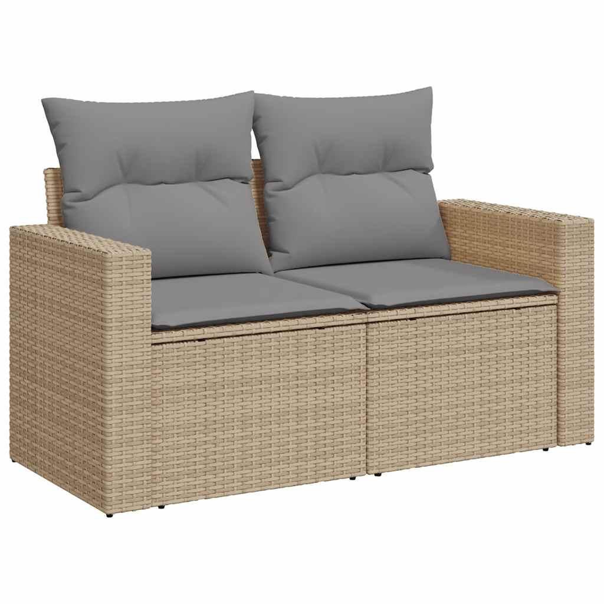Voir la diapositive 4 : VIDAXL Salon de jardin avec coussins 6 pcs beige resine tressee