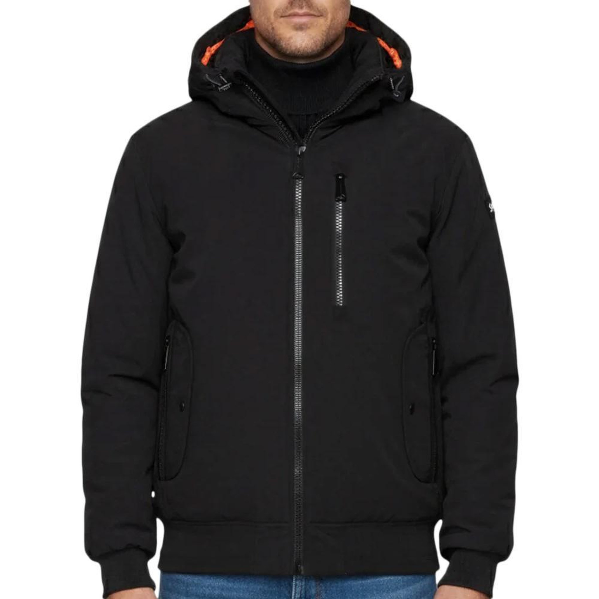 Voir la diapositive 1 : Schott Blouson noir à capuche schott dylan