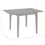 Voir la diapositive 6 : VIDAXL Table a dîner extensible Gris (80-120) x 80 x 74 cm MDF