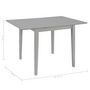 Voir la diapositive 6 : VIDAXL Table a dîner extensible Gris (80-120) x 80 x 74 cm MDF