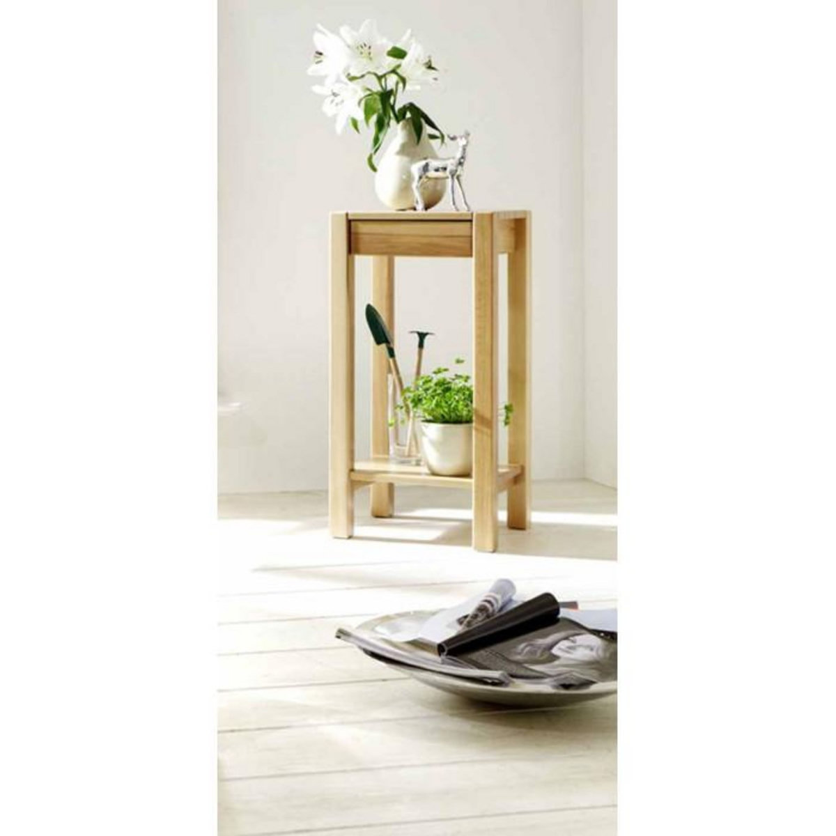 Paris Prix Console 1 Tiroir Bois  Nido  73cm Naturel