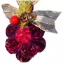 ATMOSPHERA Fleur de noël en acrylique 12 perles - Framboise