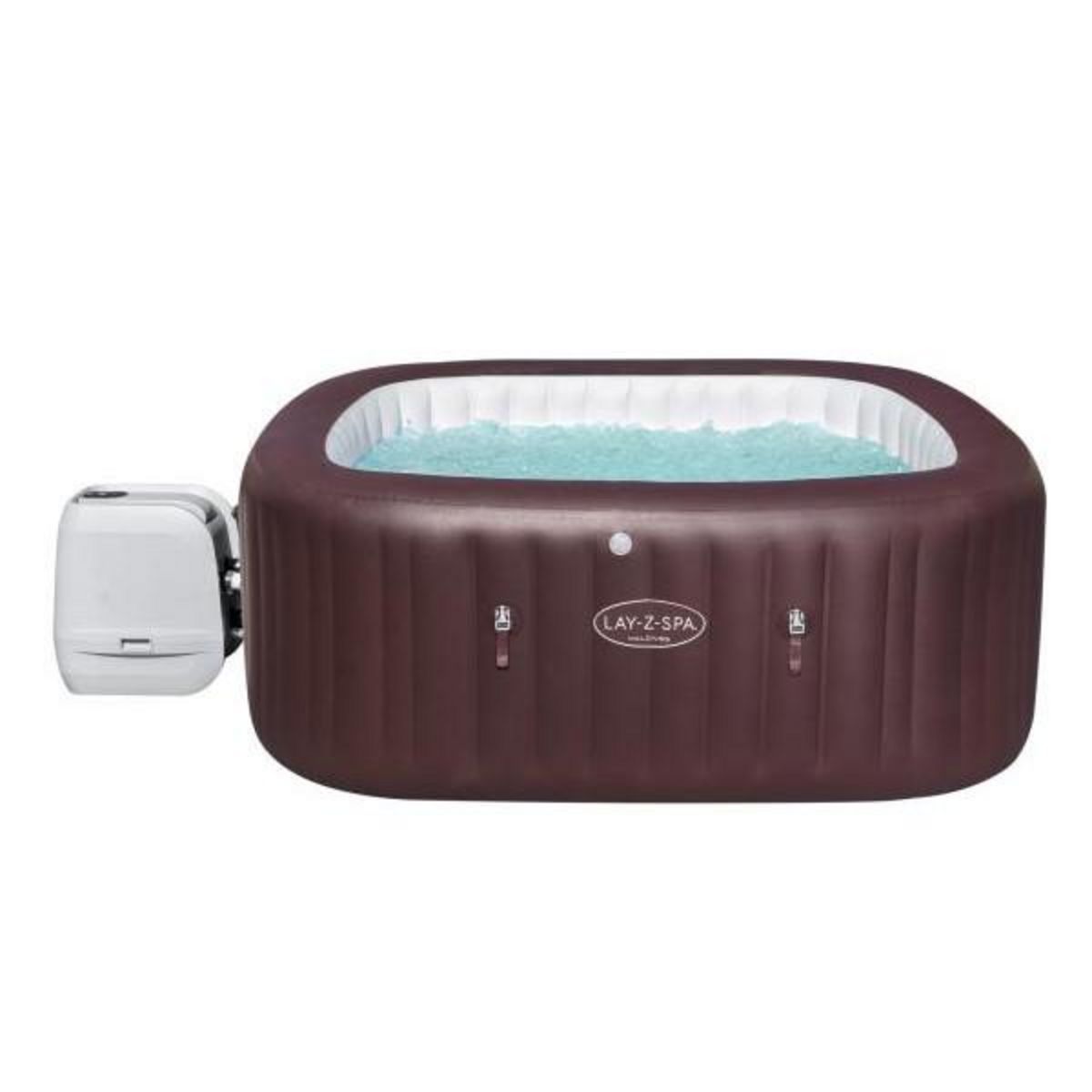 BESTWAY Spa gonflable BESTWAY - Lay-Z-Spa Maldives - 201 x 201 x 80 cm - 5 a 7 places - Carré (Couverture, pompe, cartouche, diffuseur,