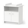Voir la diapositive 4 : Demeyere Commode a langer 2 portes, 1 niche - HELICIA - Blanc mat - 79,6 x 70 x 94,4 cm - DEMEYERE