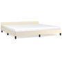 Voir la diapositive 2 : VIDAXL Cadre de lit avec tete de lit sans matelas creme 200x200 cm