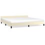 Voir la diapositive 2 : VIDAXL Cadre de lit avec tete de lit sans matelas creme 200x200 cm
